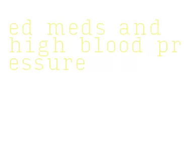 ed meds and high blood pressure