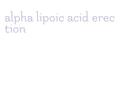 alpha lipoic acid erection