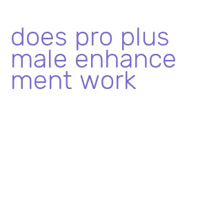 does pro plus male enhancement work